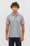 Polo unisex in cotone con riga a contrasto 200g/m² SOL'S PALERMO color grigio seconda vista