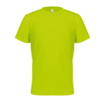 T-shirt sport da bambino in poliestere riciclato 150 g/m² SOL'S SPRINT color giallo fluorescente sesta vista