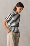 T-shirt donna in cotone biologico con taglio moderno 150 g/m² SOL'S LEGEND color bianco/blu seconda vista