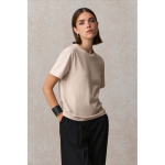 T-shirt donna in cotone biologico con taglio moderno 150 g/m² SOL'S LEGEND color bianco sporco seconda vista
