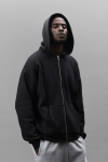 Felpa unisex in cotone con cappuccio e zip 450 g/m² SOL'S LEGACY color nero seconda vista