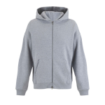Felpa unisex in cotone con cappuccio e zip 450 g/m² SOL'S LEGACY color grigio chiaro