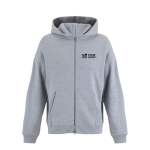 Felpa unisex in cotone con cappuccio e zip 450 g/m² SOL'S LEGACY color grigio chiaro vista area di stampa