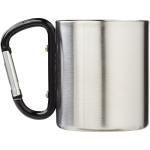 Tazza termica a doppia parete con moschettone integrato 200ml color nero seconda vista posteriore