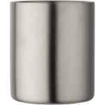 Tazza termica a doppia parete con moschettone integrato 200ml color verde seconda vista frontale