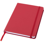 Taccuino A5 con chiusura elastica e nastro dello stesso colore, pagine puntinate color rosso
