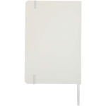 Taccuino A5 con chiusura elastica e nastro dello stesso colore, pagine puntinate color bianco seconda vista posteriore
