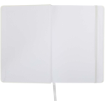 Taccuino A5 con chiusura elastica e nastro dello stesso colore, pagine puntinate color bianco terza vista frontale