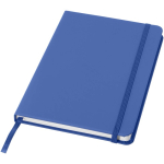 Taccuino A5 con chiusura elastica e nastro dello stesso colore, pagine puntinate color blu reale