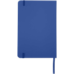 Taccuino A5 con chiusura elastica e nastro dello stesso colore, pagine puntinate color blu reale seconda vista posteriore
