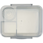 Portapranzo in plastica con vari scomparti 1.45L color grigio chiaro seconda vista frontale