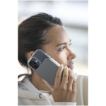 Power bank magnetica compatta con ricarica wireless 5.000 mAh color argento brillante immagine stile di vita