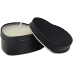 Candela in latta a forma di cuore al profumo di vaniglia 40g color nero