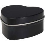 Candela in latta a forma di cuore al profumo di vaniglia 40g color nero seconda vista