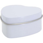 Candela in latta a forma di cuore al profumo di vaniglia 40g color bianco seconda vista