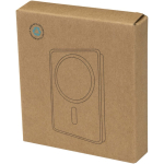 Caricatore portatile magnetico in alluminio riciclato 10.000 mAh color argento seconda vista con scatola