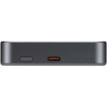 Caricatore portatile magnetico in alluminio riciclato 10.000 mAh color argento brillante vista dettaglio 1