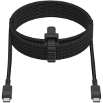 Cavo USB-C in nylon intrecciato con ricarica rapida Xtorm 100W color nero terza vista frontale