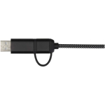 Cavo magnetico 5 in 1 fino a 100cm con ricarica rapida 65W color nero seconda vista frontale