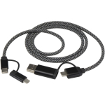 Cavo magnetico 5 in 1 fino a 100cm con ricarica rapida 65W color nero terza vista