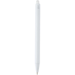 Penna a sfera in plastica riciclata a doppia iniezione con inchiostro blu color bianco seconda vista posteriore