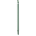 Penna a sfera in plastica riciclata a doppia iniezione con inchiostro blu color verde jeansato seconda vista posteriore