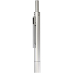 Penna 4 in 1 in acciaio inox con portamine e vari inchiostri color argento vista dettaglio 1