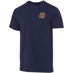T-shirt unisex a maniche corte in cotone biologico 160 g/m2 Elevate color blu mare vista con stampa serigrafica