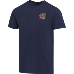 T-shirt unisex a maniche corte con girocollo in cotone 200 g/m2 Elevate color blu mare vista con stampa serigrafica