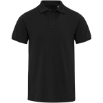 Polo unisex a maniche corte in cotone misto 220 g/m² Elevate color nero seconda vista frontale