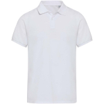 Polo unisex a maniche corte in cotone misto 220 g/m² Elevate color bianco seconda vista frontale