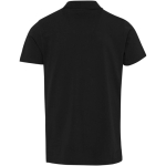 Polo unisex a maniche corte in cotone biologico certificato 180 g/m2 Elevate color nero seconda vista posteriore