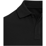 Polo unisex a maniche corte in cotone biologico certificato 180 g/m2 Elevate color nero vista dettaglio 1