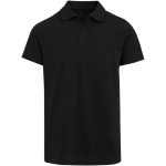 Polo unisex a maniche corte in cotone biologico certificato 180 g/m2 Elevate color nero seconda vista frontale