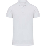 Polo unisex a maniche corte in cotone biologico certificato 180 g/m2 Elevate color bianco seconda vista frontale