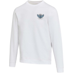 Felpa unisex girocollo con interno spazzolato 280 g/m2 Elevate color bianco vista con stampa serigrafica