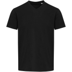 T-shirt unisex a maniche corte con scollo a V in cotone biologico 200 g/m2 Elevate color nero seconda vista frontale