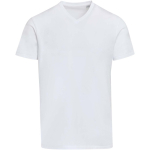 T-shirt unisex a maniche corte con scollo a V in cotone biologico 200 g/m2 Elevate color bianco seconda vista frontale