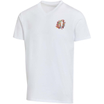 T-shirt unisex a maniche corte con scollo a V in cotone biologico 200 g/m2 Elevate color bianco vista con stampa serigrafica