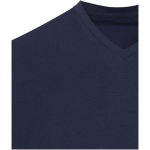 T-shirt unisex a maniche corte con scollo a V in cotone biologico 200 g/m2 Elevate color blu mare vista dettaglio 1