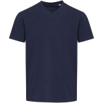 T-shirt unisex a maniche corte con scollo a V in cotone biologico 200 g/m2 Elevate color blu mare seconda vista frontale