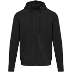 Felpa con cappuccio unisex con interno garzato 280 g/m² Elevate color nero seconda vista frontale
