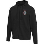 Felpa con cappuccio unisex con interno garzato 280 g/m² Elevate color nero vista con stampa serigrafica