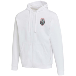 Felpa con cappuccio unisex con interno garzato 280 g/m² Elevate color bianco vista con stampa serigrafica