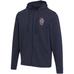 Felpa con cappuccio unisex con interno garzato 280 g/m² Elevate color blu mare vista con stampa serigrafica