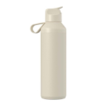 Borraccia in acciaio inox riciclato con cannuccia 710ml Ocean Bottle color sabbia seconda vista posteriore