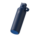 Borraccia in acciaio inox riciclato con cannuccia 710ml Ocean Bottle color blu mare terza vista