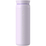 Bicchiere termico Ocean Bottle 590ml con coperchio 360° a prova di perdite color lavanda vista con logo stampato 2