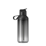 Borraccia trasparente con cannuccia e coperchio ribaltabile 710ml Ocean Bottle color nero seconda vista posteriore