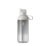 Borraccia trasparente con cannuccia e coperchio ribaltabile 710ml Ocean Bottle color grigio chiaro